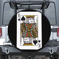 King Of Spades Playing Card Print Tire Cover