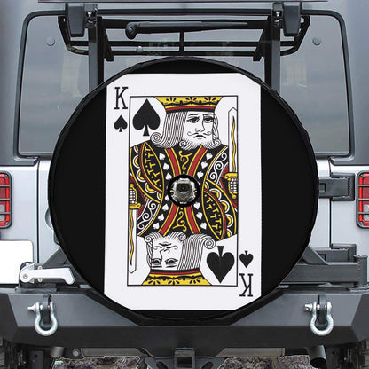 King Of Spades Playing Card Print Tire Cover With Camera Hole