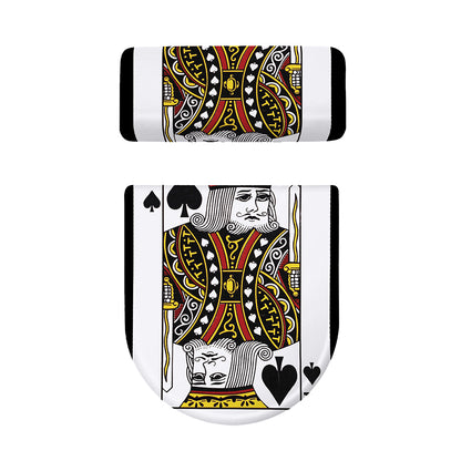 King Of Spades Playing Card Print Toilet Lid And Tank Cover Set