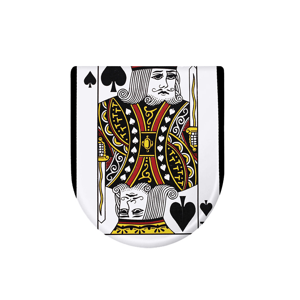 King Of Spades Playing Card Print Toilet Lid Cover