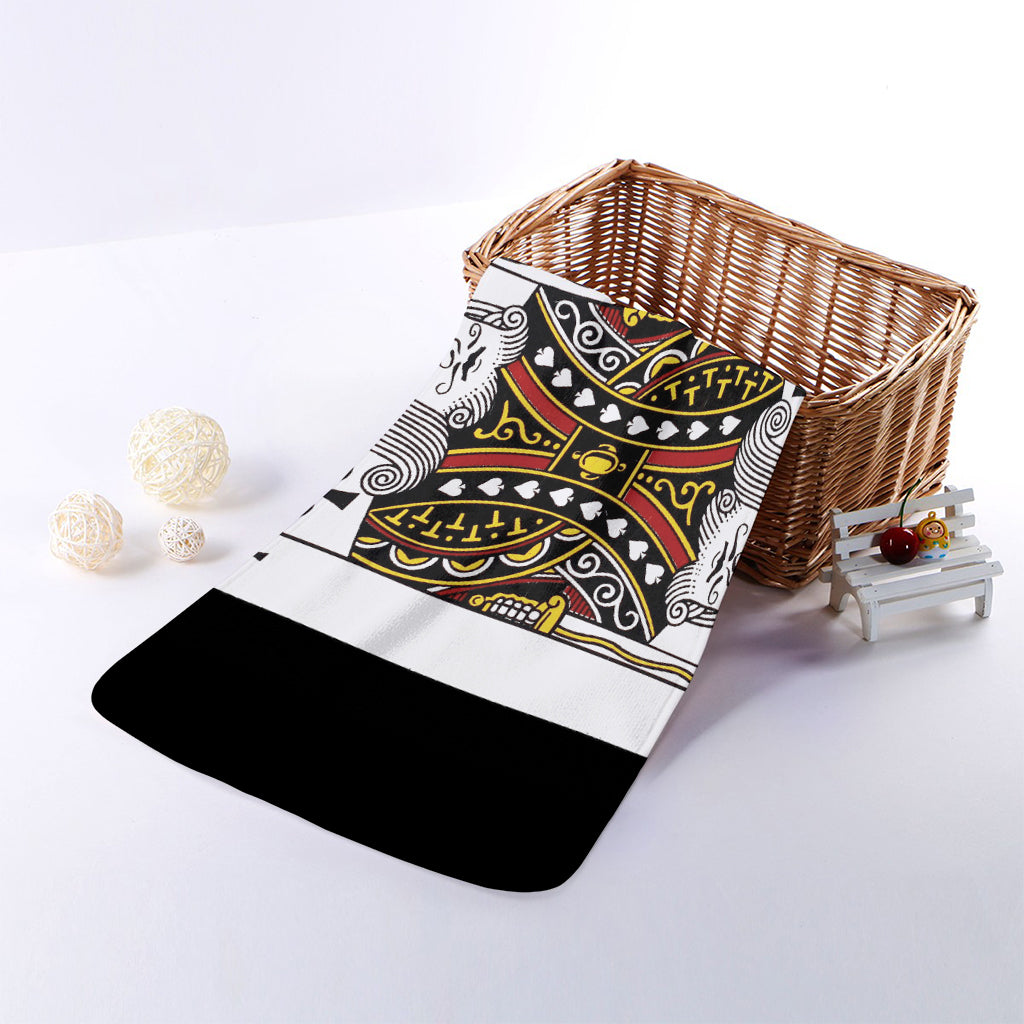King Of Spades Playing Card Print Towel