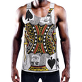 King Of Spades Playing Card Print Men's Workout Tank Top