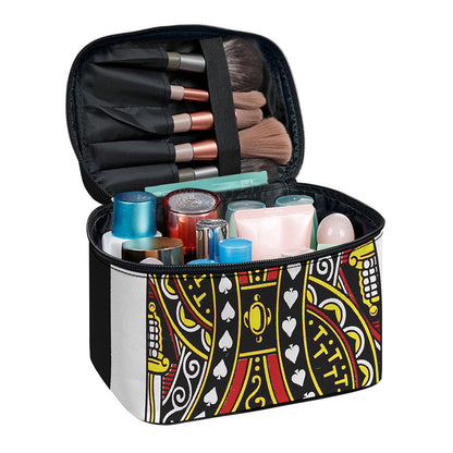 King Of Spades Playing Card Print Travel Makeup Bag