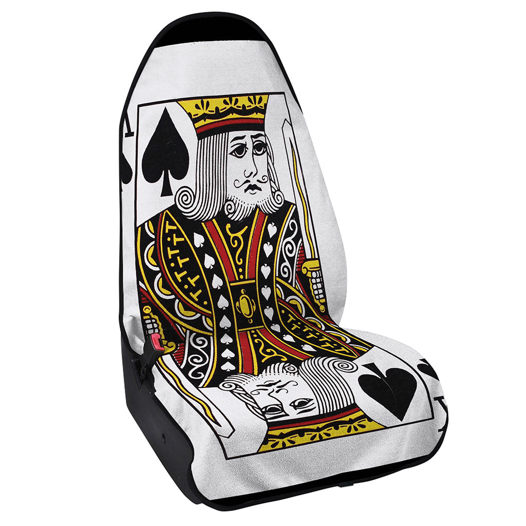 King Of Spades Playing Card Print Waterproof Car Seat Cover