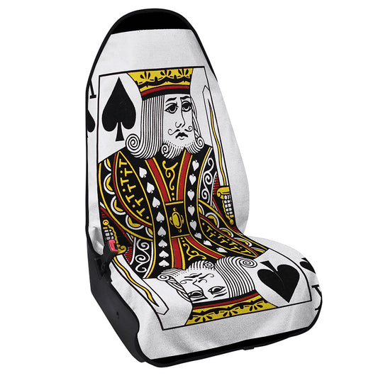 King Of Spades Playing Card Print Waterproof Car Seat Cover