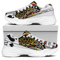 King Of Spades Playing Card Print White Chunky Shoes