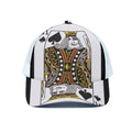 King Of Spades Playing Card Print White Mesh Trucker Hat