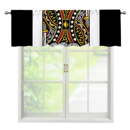 King Of Spades Playing Card Print Window Valance