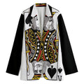 King Of Spades Playing Card Print Women's Blazer