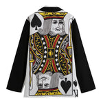 King Of Spades Playing Card Print Women's Blazer