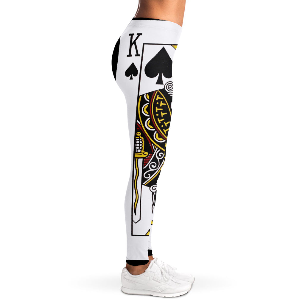 King Of Spades Playing Card Print Women's Leggings