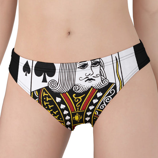 King Of Spades Playing Card Print Women's Panties