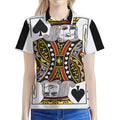 King Of Spades Playing Card Print Women's Polo Shirt