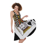 King Of Spades Playing Card Print Women's Sleeveless Dress