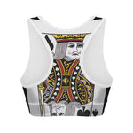 King Of Spades Playing Card Print Women's Sports Bra