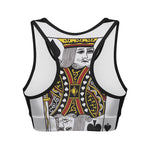 King Of Spades Playing Card Print Women's Sports Bra