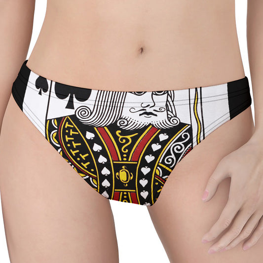 King Of Spades Playing Card Print Women's Thong