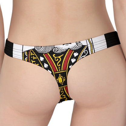 King Of Spades Playing Card Print Women's Thong