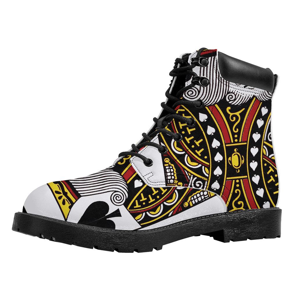 King Of Spades Playing Card Print Work Boots