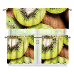 Kiwi 3D Print 3 Piece Kitchen Curtains