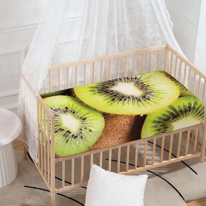 Kiwi 3D Print Baby Crib Sheet