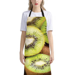Kiwi 3D Print Bib Apron With Pocket