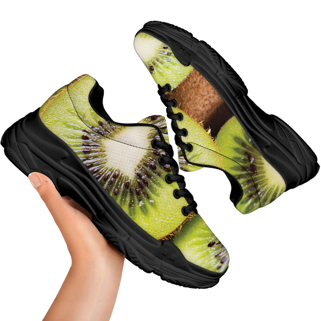 Kiwi 3D Print Black Chunky Shoes