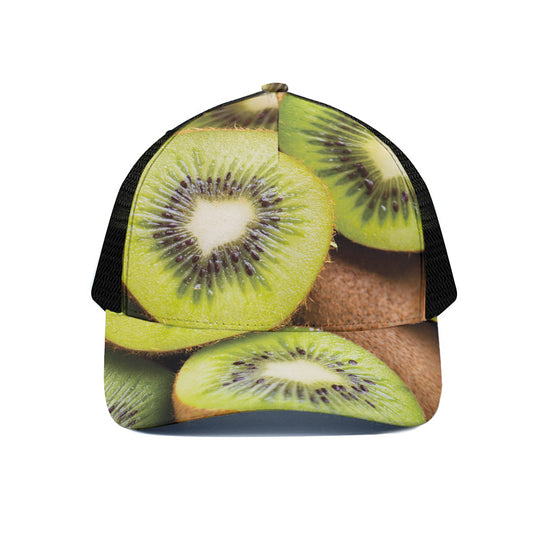 Kiwi 3D Print Black Mesh Trucker Cap
