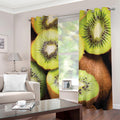 Kiwi 3D Print Dimout Grommet Curtains