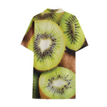 Kiwi 3D Print Cotton Hawaiian Shirt