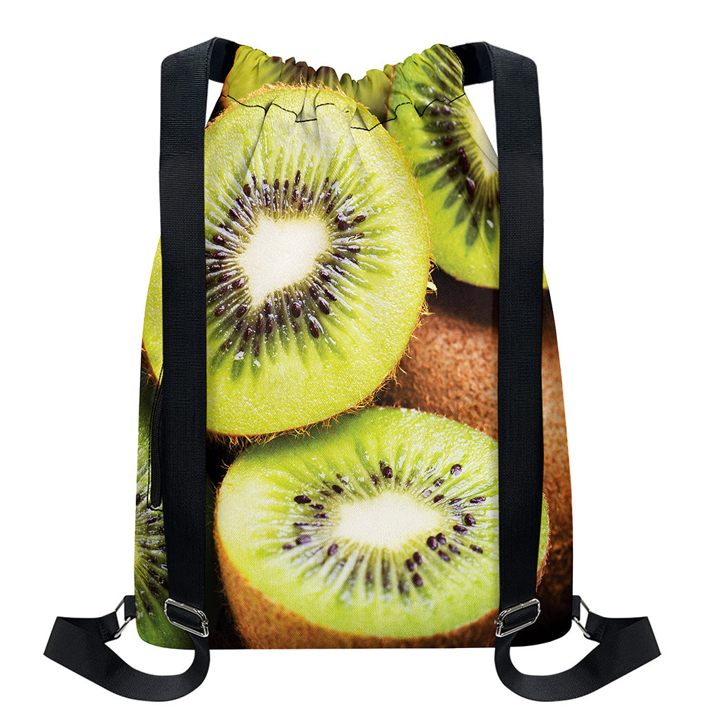 Kiwi 3D Print Drawstring Backpack