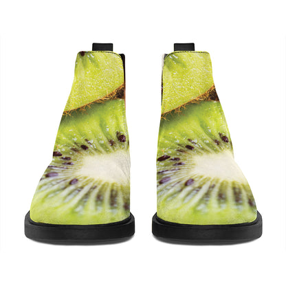 Kiwi 3D Print Flat Ankle Boots