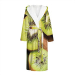Kiwi 3D Print Hooded Bathrobe