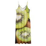Kiwi 3D Print Jersey Midi Cami Dress