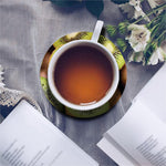 Kiwi 3D Print Leather Coaster Set