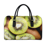 Kiwi 3D Print Leather Duffle Bag