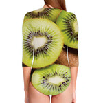 Kiwi 3D Print Long Sleeve Swimsuit