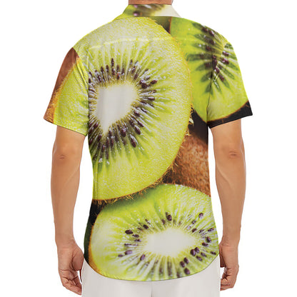 Kiwi 3D Print Men's Deep V-Neck Shirt
