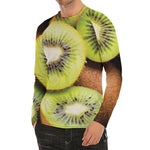 Kiwi 3D Print Men's Long Sleeve Rash Guard