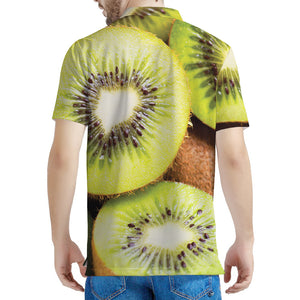 Kiwi 3D Print Men's Polo Shirt