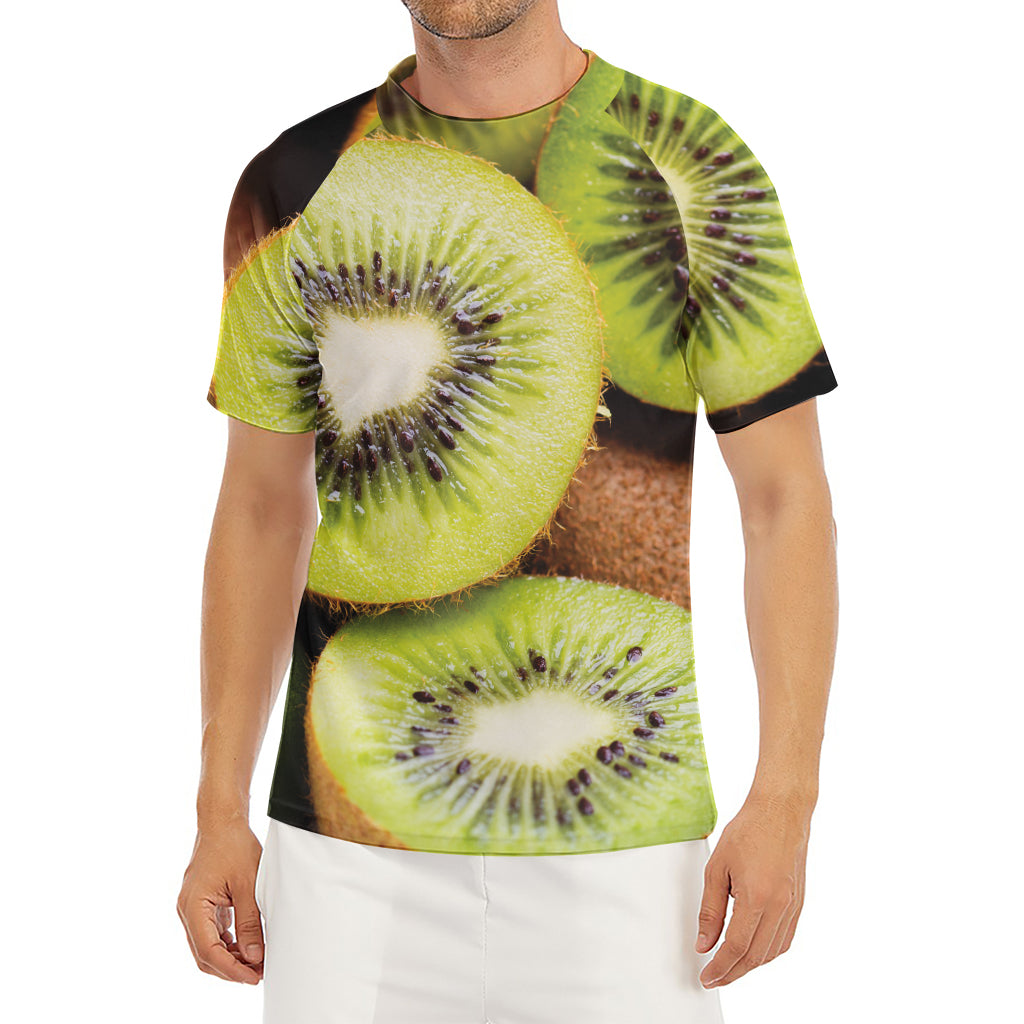 Kiwi 3D Print Men's Short Sleeve Rash Guard