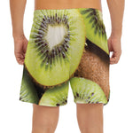 Kiwi 3D Print Men's Split Running Shorts
