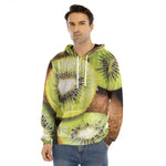 Kiwi 3D Print Men's Velvet Pullover Hoodie