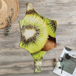 Kiwi 3D Print One Shoulder Bodysuit