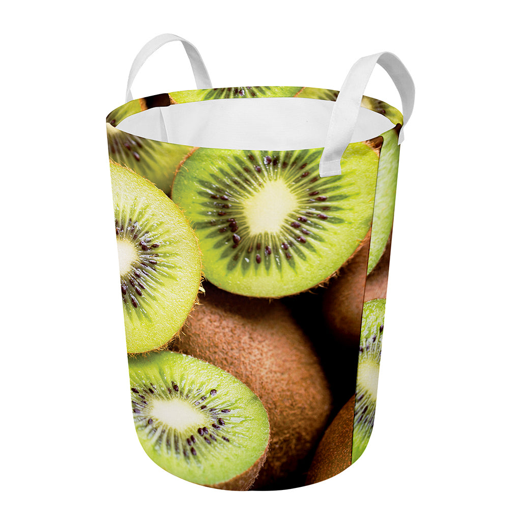Kiwi 3D Print Round Laundry Basket