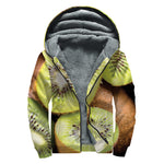 Kiwi 3D Print Sherpa Lined Zip Up Hoodie