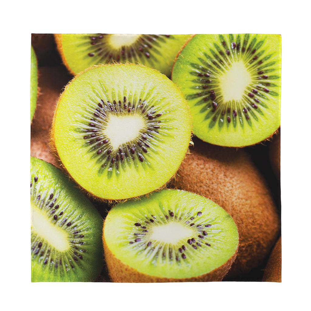 Kiwi 3D Print Silk Bandana