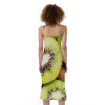 Kiwi 3D Print Slim Fit Midi Cami Dress
