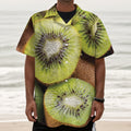 Kiwi 3D Print Textured Short Sleeve Shirt
