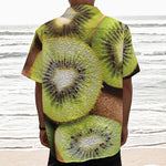 Kiwi 3D Print Textured Short Sleeve Shirt